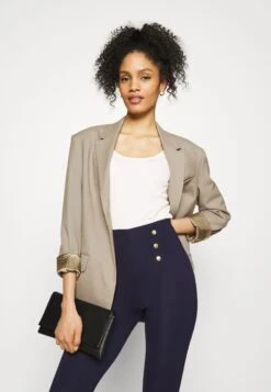 Anna Field Punto Leggings With Button Detail - Legging - Dark Blue -Anna Field Verkoop 2024 007714f5801d4292a42e3e4e1a14adce