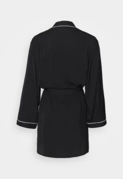 Anna Field Amanda Satin Dressing Gown - Badjas - Black -Anna Field Verkoop 2024 02d6ba585165492c8f07ab44f0a3d177