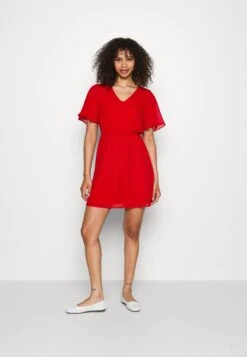 Anna Field V-Neck Sleeve Dress- Jurk -Dark Red -Anna Field Verkoop 2024 05689bd42fac47e48fb1df1d3913ed34