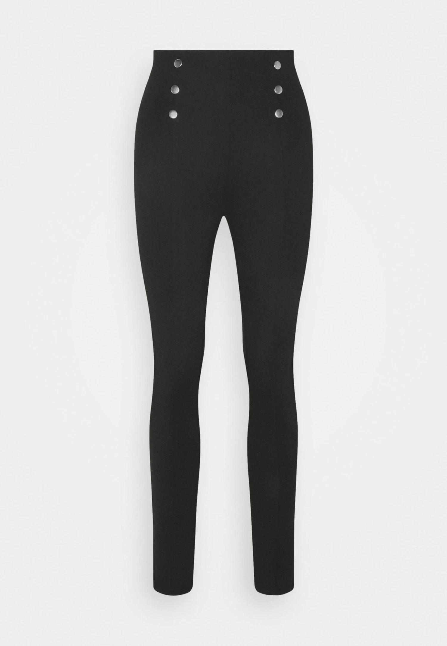 Anna Field Punto Leggings With Button Detail - Legging - Black 4 Anna Field Punto Leggings With Button Detail - Legging - Black - Afbeelding 4