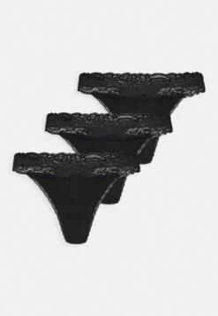Anna Field 3 Pack Lace Trim Thong - String - Black -Anna Field Verkoop 2024 13815b0c5eb74aefa009a72fbc0b00d7