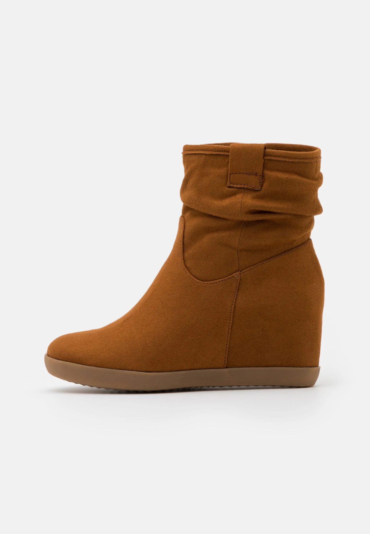 Anna Field Winter Boot - Enkellaarsjes Met Sleehak - Cognac 2 Anna Field Winter Boot - Enkellaarsjes Met Sleehak - Cognac - Afbeelding 2