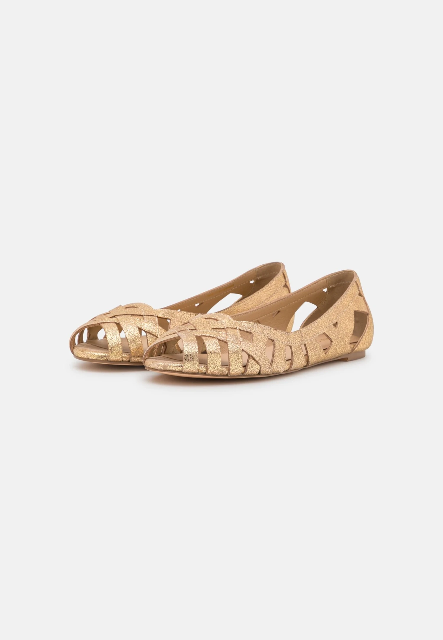 Anna Field Leather - Peeptoe Ballerina'S - Gold 5 Anna Field Leather - Peeptoe Ballerina'S - Gold - Afbeelding 5