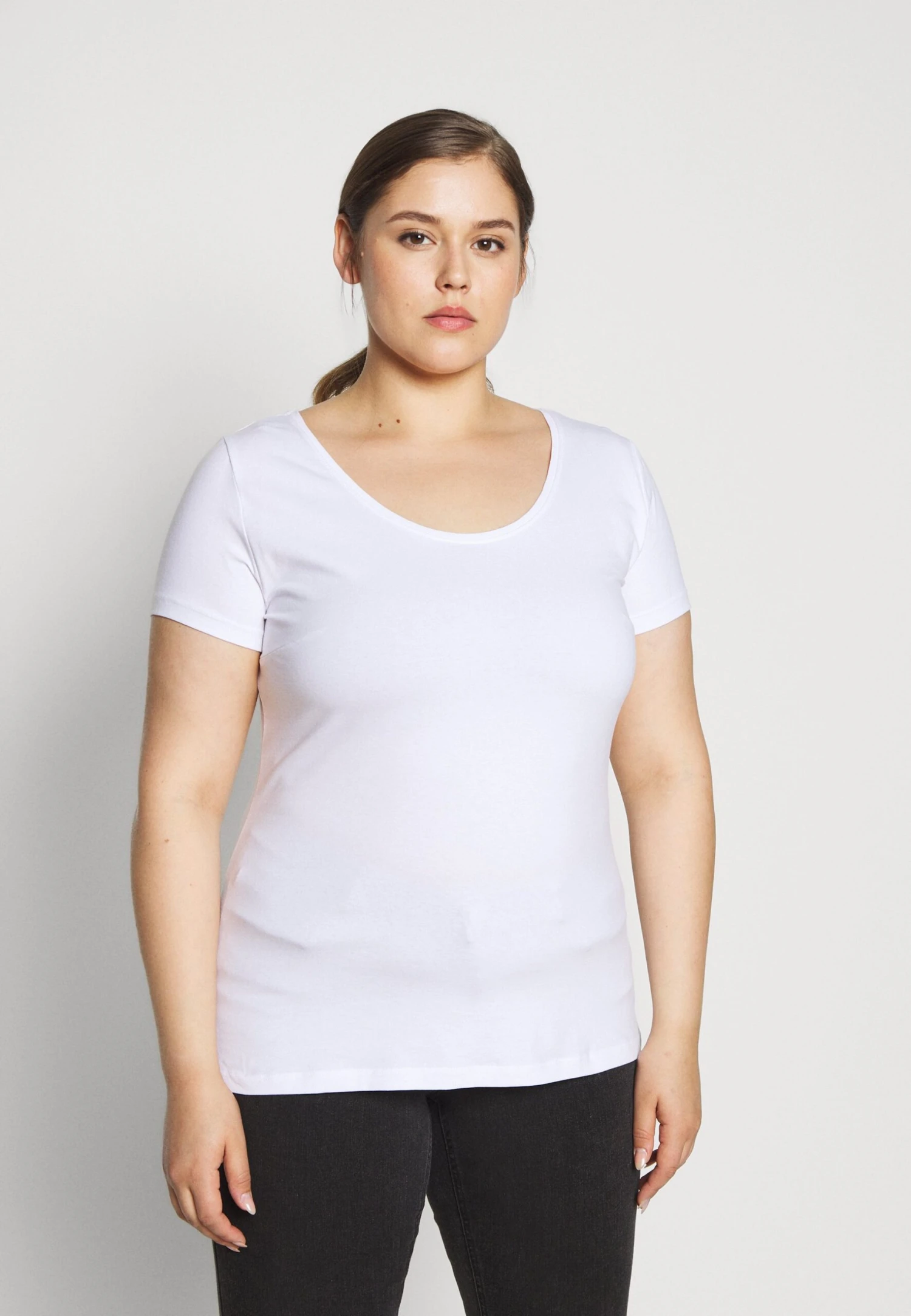 3Er Pack- T-Shirt Basic - White/Black/Dark Grey 5 3Er Pack- T-Shirt Basic - White/Black/Dark Grey - Afbeelding 5