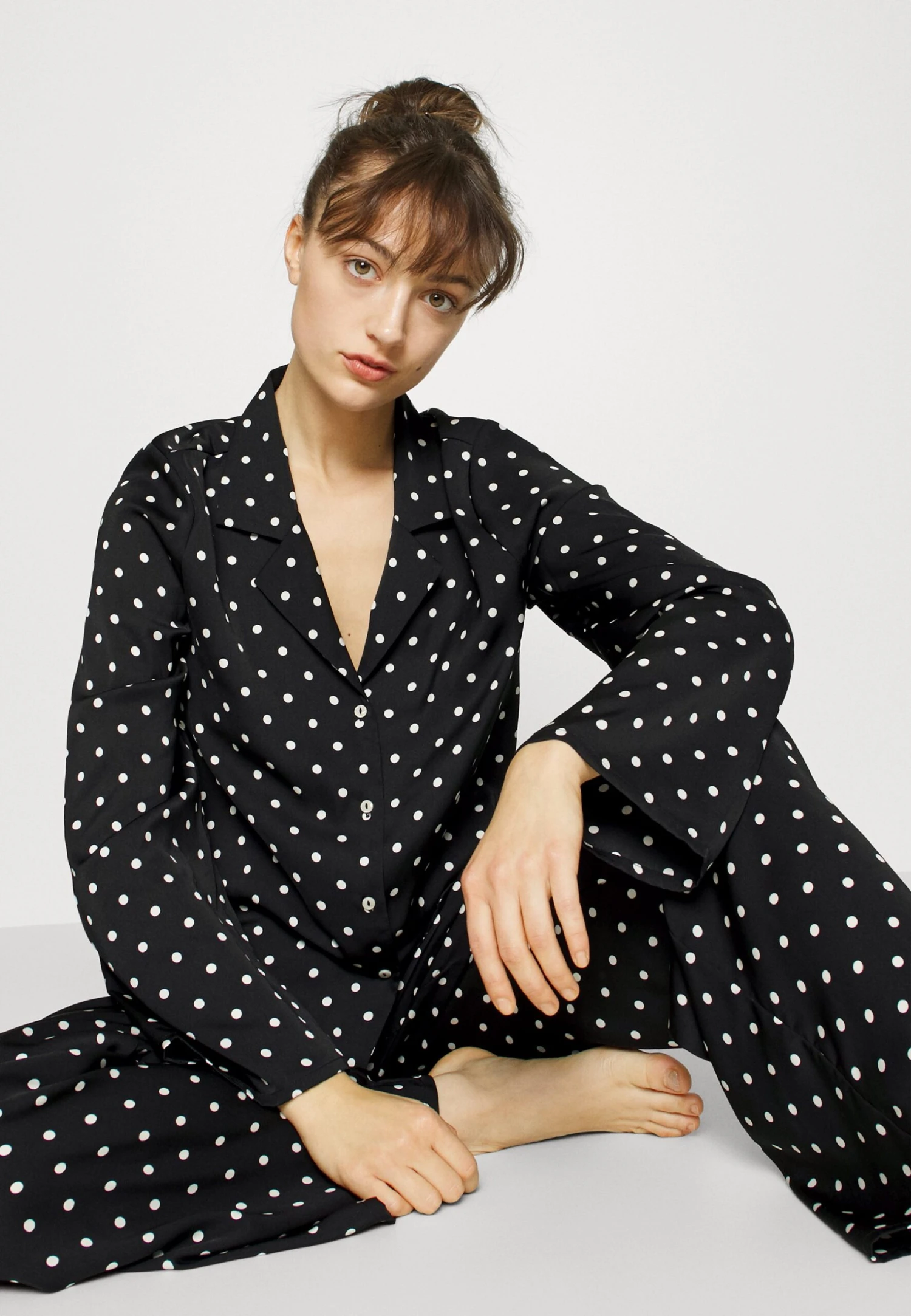 Anna Field Pyjama - Black/Off-White 4 Anna Field Pyjama - Black/Off-White - Afbeelding 4
