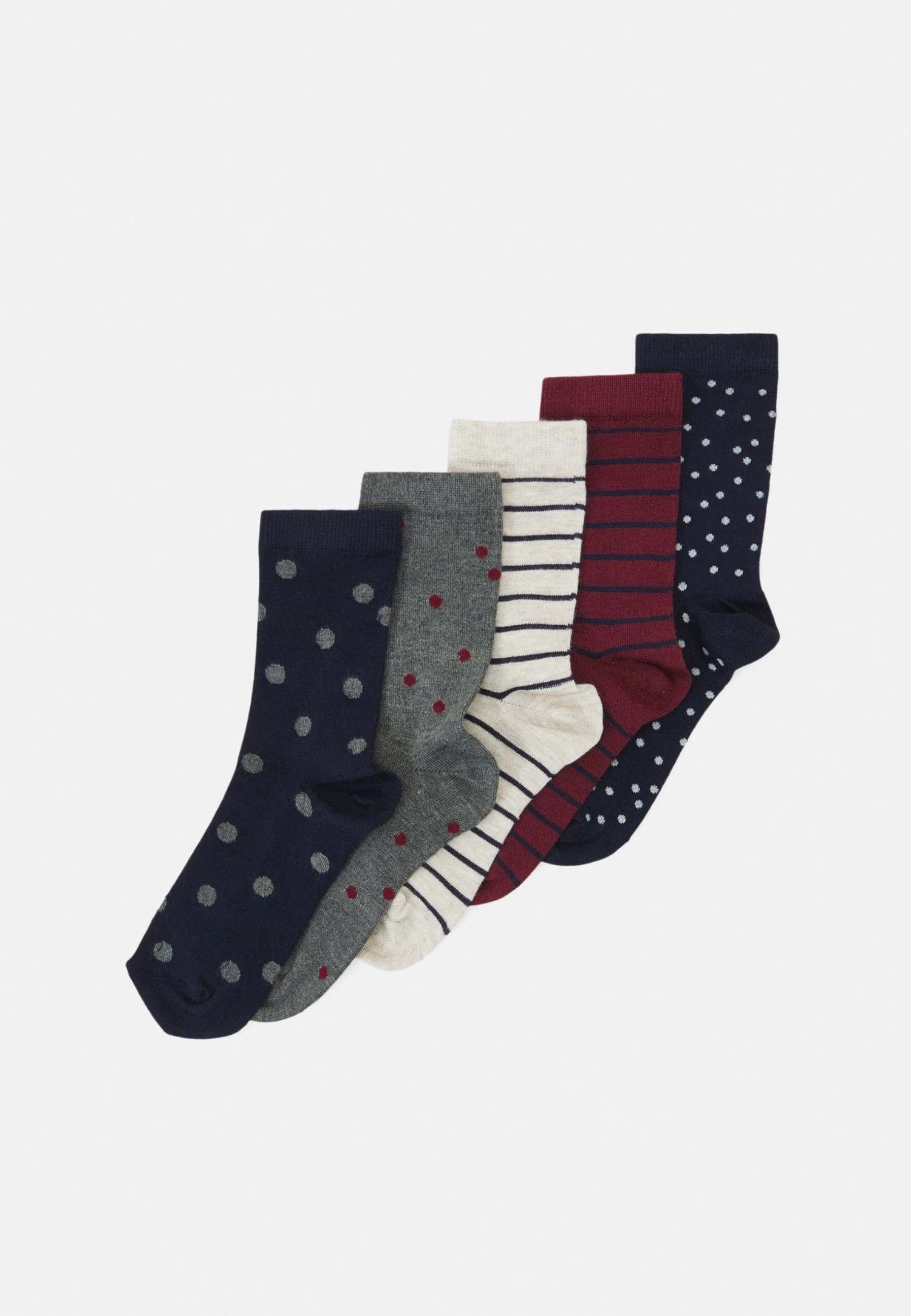 Anna Field 5 Pack - Sokken - Dark Blue/Dark Red 1 Anna Field 5 Pack - Sokken - Dark Blue/Dark Red