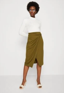 Anna Field Front Knot Midi Skirt - Kokerrok - Khaki -Anna Field Verkoop 2024 461ee7207cb243998c18cf265d0ad4bd