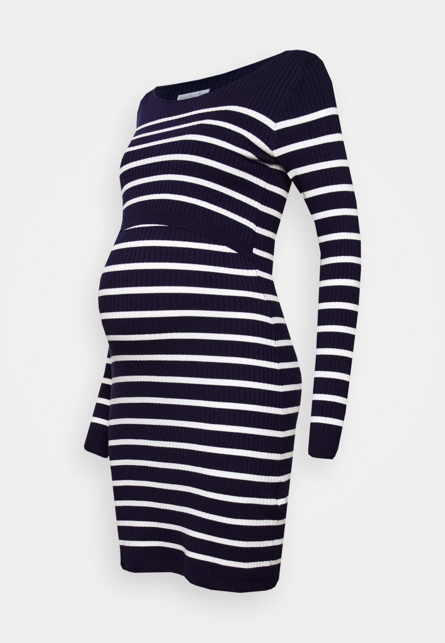 Gebreide Jurk - Blue/White 4 Gebreide Jurk - Blue/White - Afbeelding 4