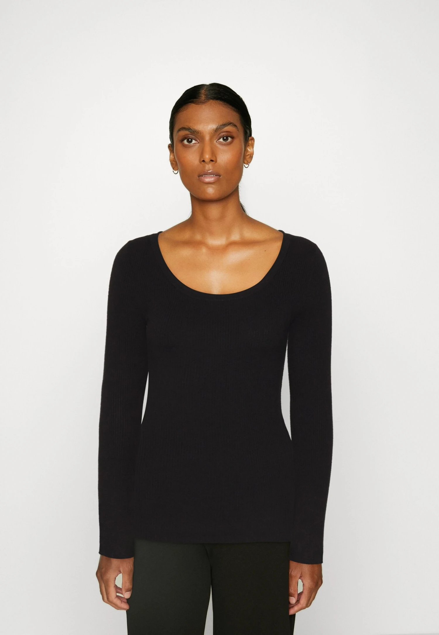 Anna Field Button Detail - Trui -Black 1 Anna Field Button Detail - Trui -Black