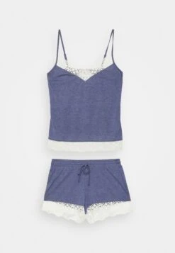 Anna Field Sarah Short Pj Set- Pyjama - Blue -Anna Field Verkoop 2024 7de828dbac73492da1b8dc8ae569b443