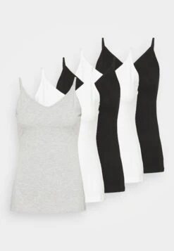 Anna Field 5 Pack - Top - Black/White/Mottled Light Grey -Anna Field Verkoop 2024 8537daedc5a34656ac2fa3ba8c6ff357