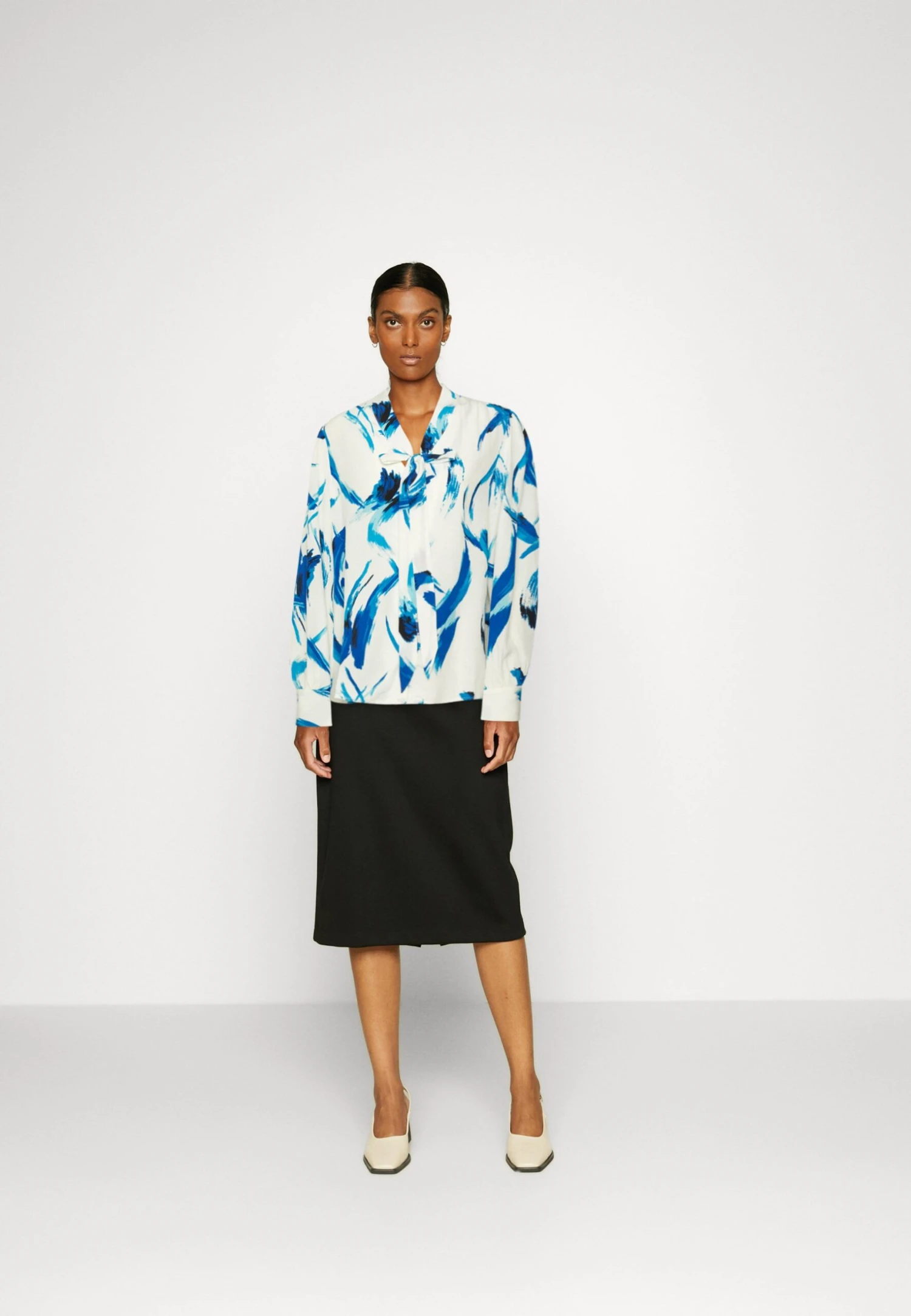 Anna Field Overhemdblouse - White, Blue 2 Anna Field Overhemdblouse - White, Blue - Afbeelding 2