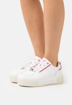 Anna Field Leather - Sneakers Laag - White/Pink