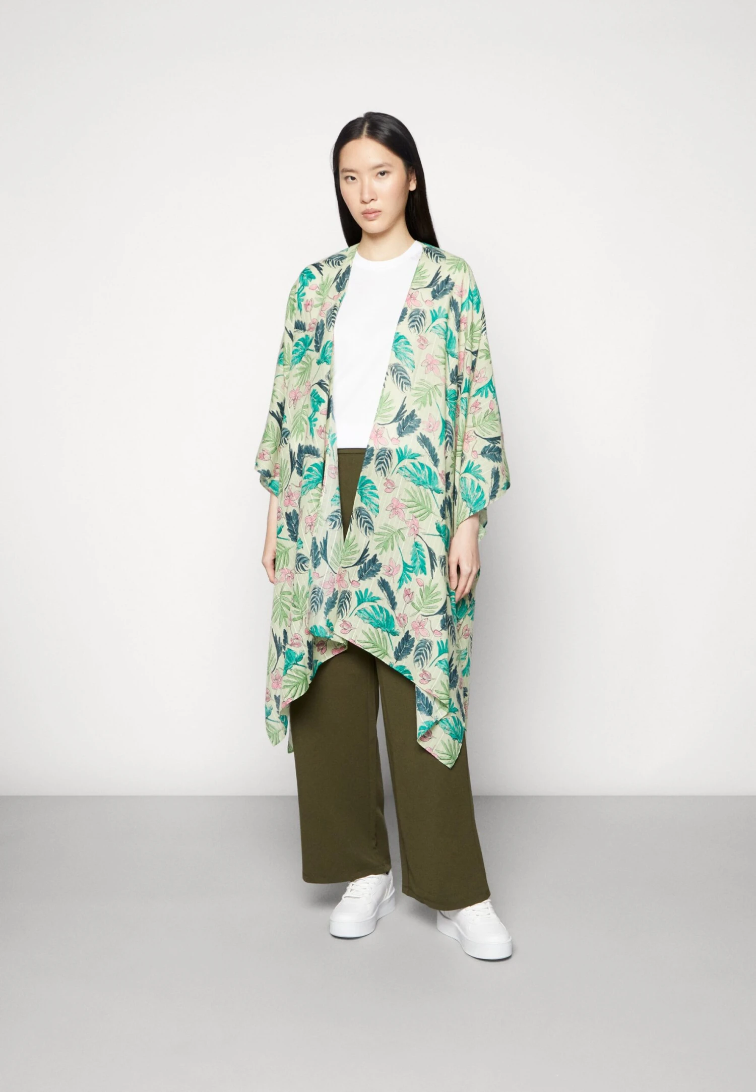 Anna Field Poncho - Green 1 Anna Field Poncho - Green