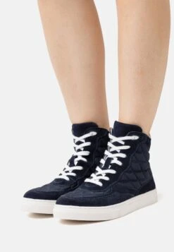 Anna Field Leather - Sneakers Hoog - Dark Blue