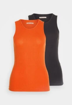 Anna Field 2 Pack - Top - Orange/Black -Anna Field Verkoop 2024 f5fc0567d74c4e4e83f58eff959618bf