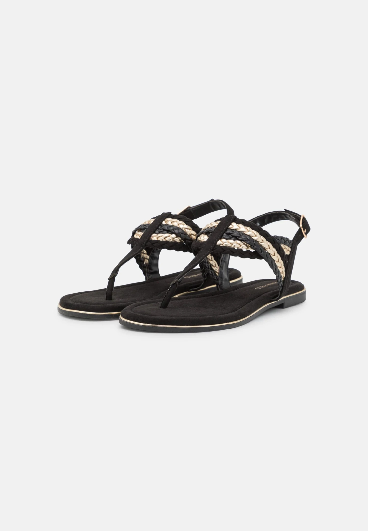 Anna Field Teensandalen - Black/Gold 3 Anna Field Teensandalen - Black/Gold - Afbeelding 3