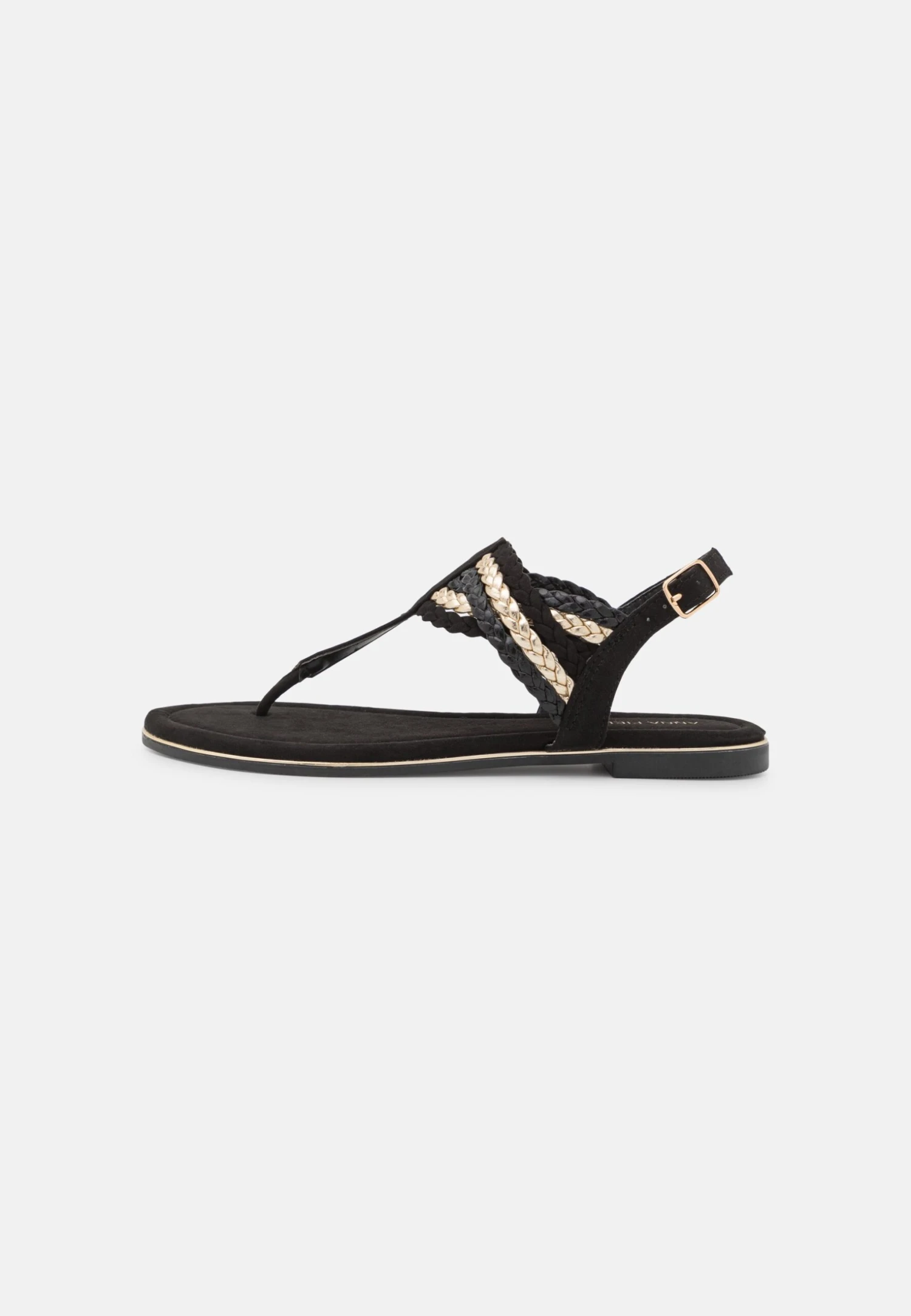 Anna Field Teensandalen - Black/Gold 2 Anna Field Teensandalen - Black/Gold - Afbeelding 2