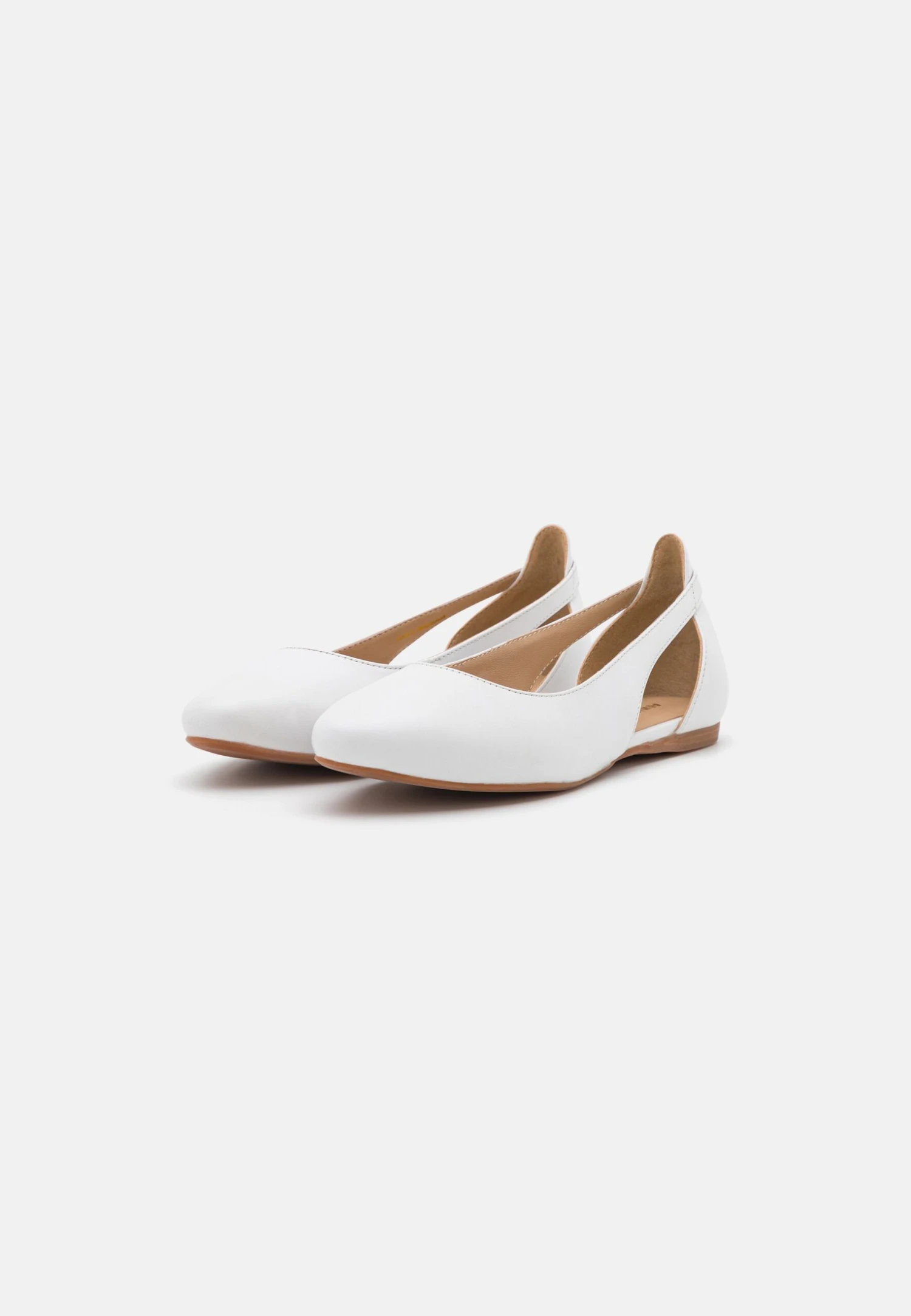 Leather- Ballerina'S - White 3 Leather- Ballerina'S - White - Afbeelding 3